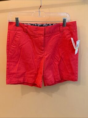 NWT Land 'N Sea Women's Red Classic Cotton Shorts Size 4